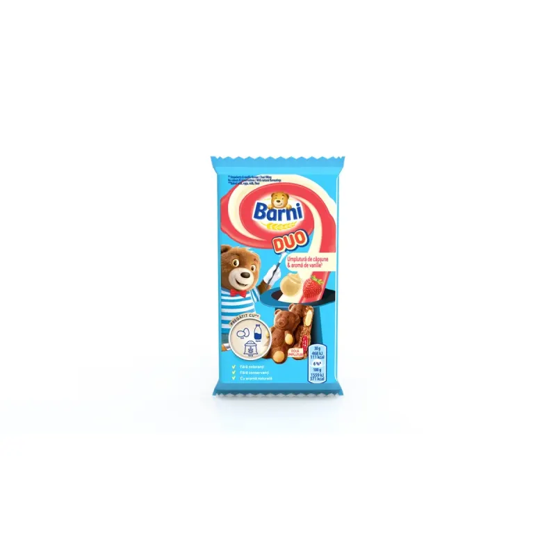 Barni Prajitura cu Capsuni si Vanilie 24 x 30 g