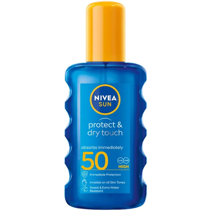 NIVEA SUN Protect & Dry Touch Spray Protectie Solara SPF 50 200 ml