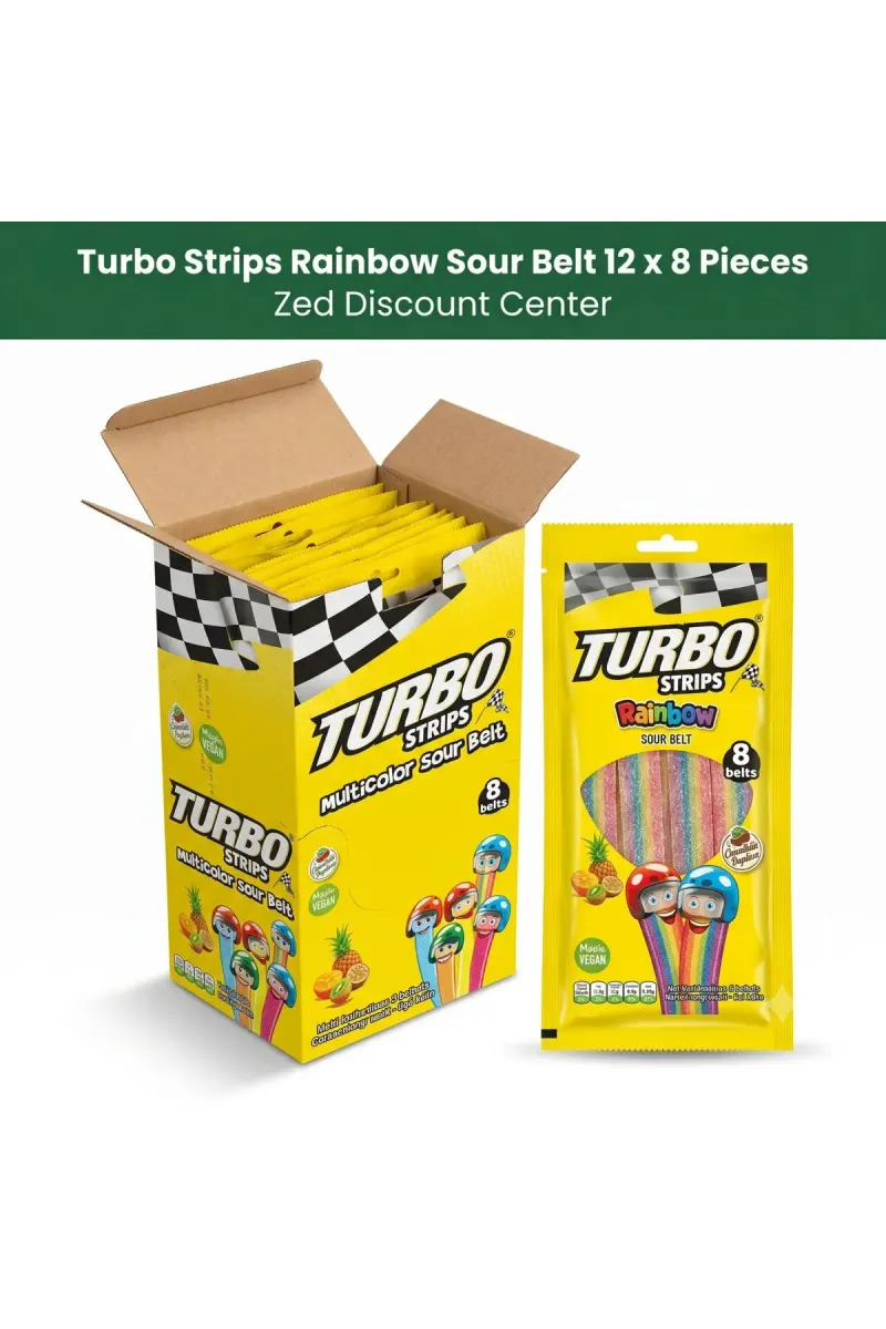 Strips Multicolor Sour Belt - Rainbow 12 x 8-Pieces
