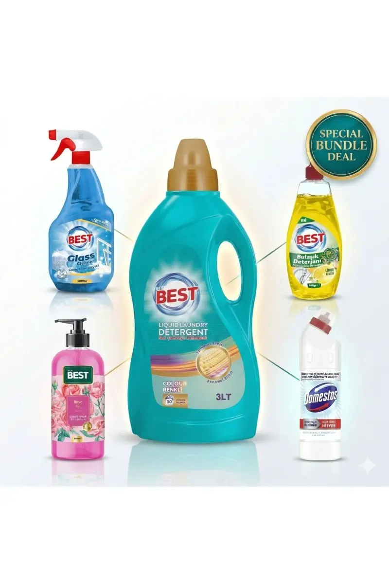 Bleach+Ecobest Ecobest Liquid Laundry Detergent+Glass Cleaner+Liquid Soap+Hand Wash Dish Detergent