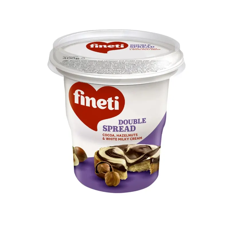 fineti Crema Bicolora Cacao & Alune de Padure & Crema de Lapte 400 g