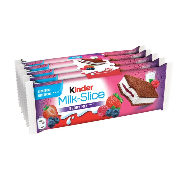 Kinder Felie de Lapte Mix Fructe Padure 5 x 28 g