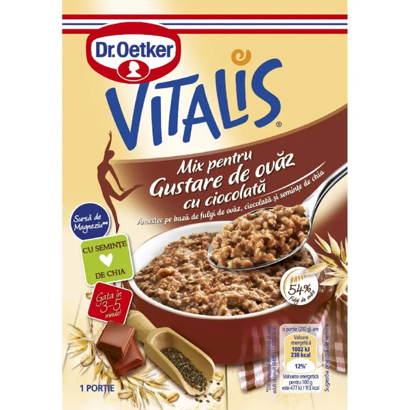 Dr.Oetker Gustare de Ovăz cu Ciocolată 60 g