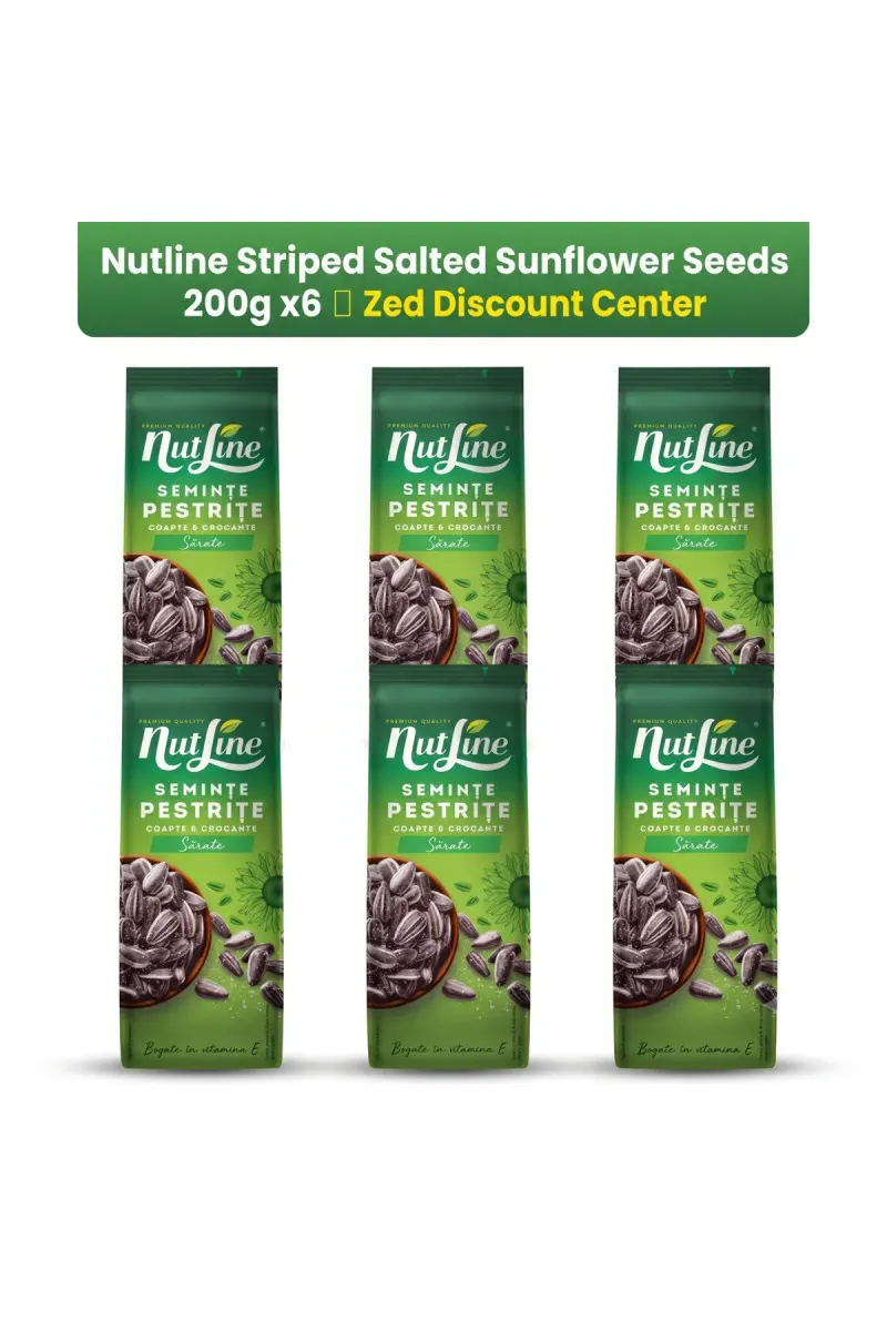 Striped Salted Sunflower Seeds 200g x6
