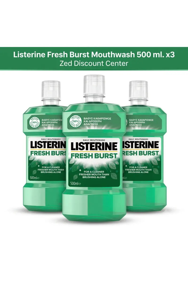 Fresh Burst Mouthwash 500 ml. x 3