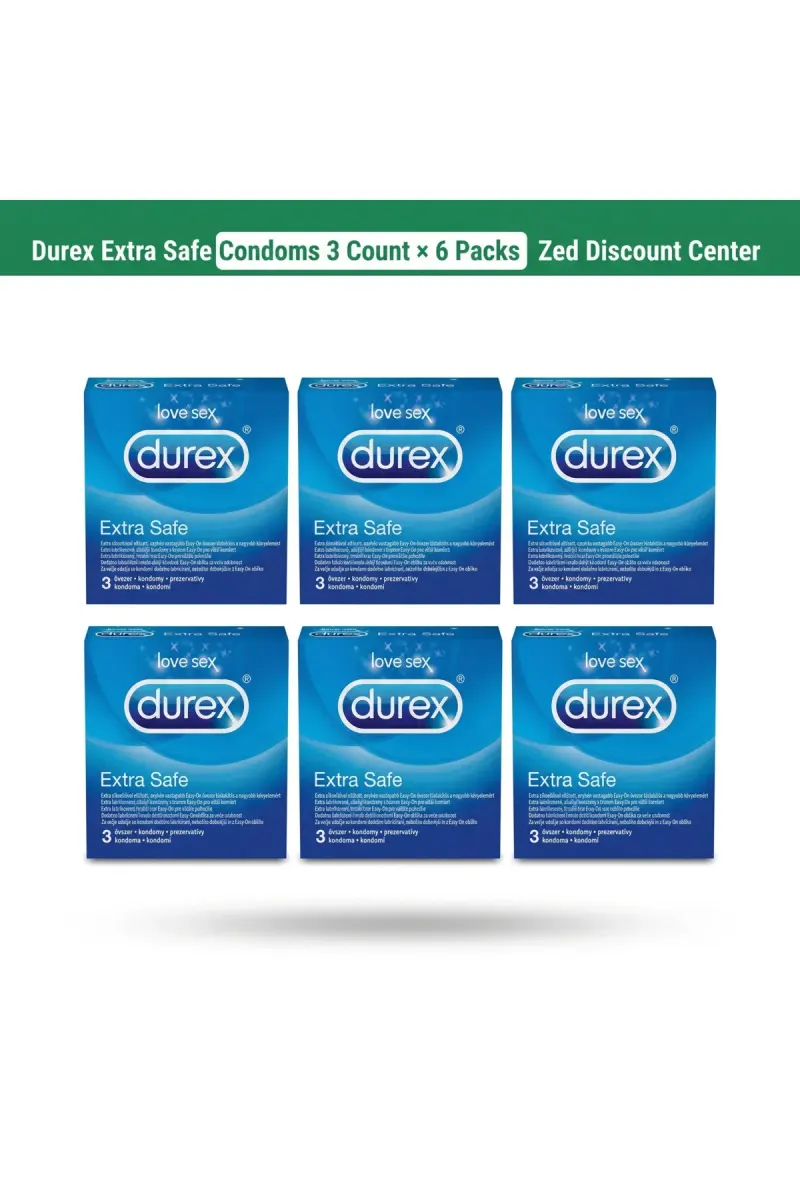 Extra Safe Condoms 3 Count × 6 Packs