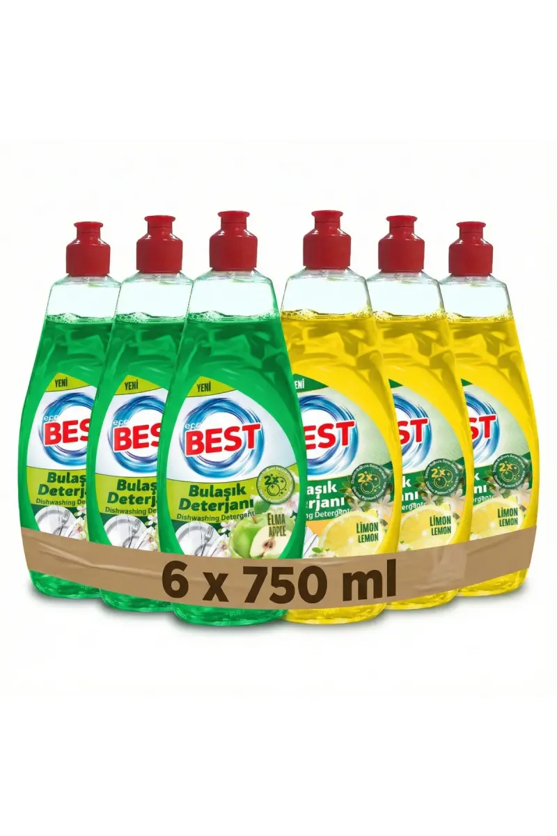 - Mega PACK - Hand Wash Dish Detergent Apple - Lemon 6 x 750ml