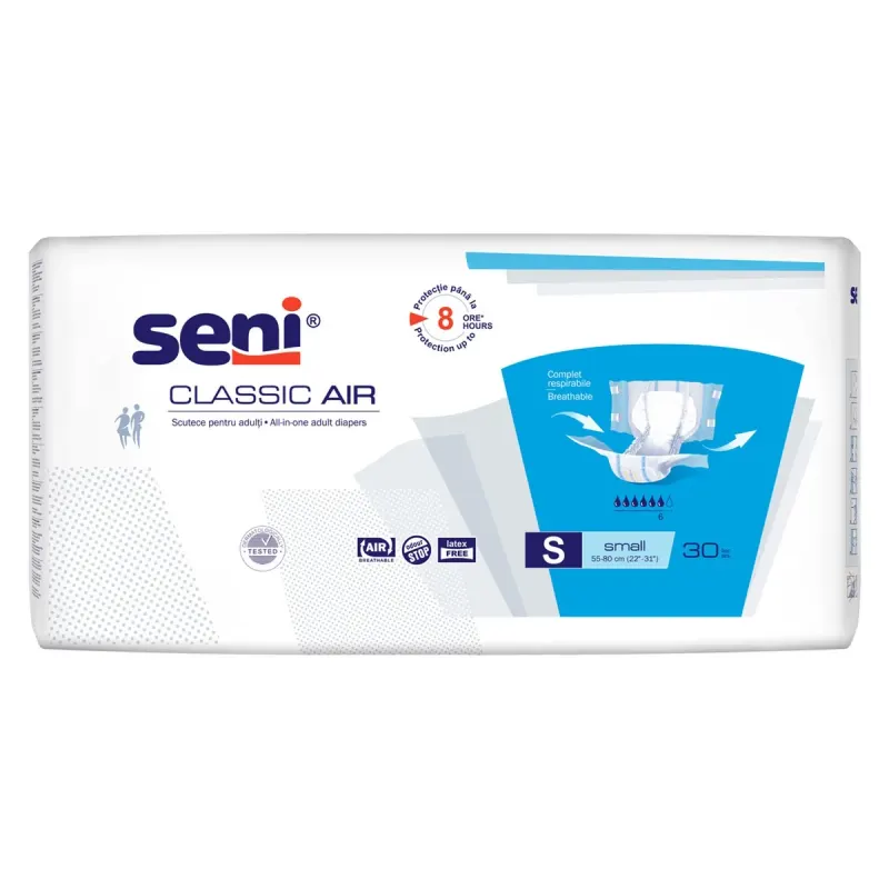 SENI Classic Air Scutece Adulti S 30 bucati