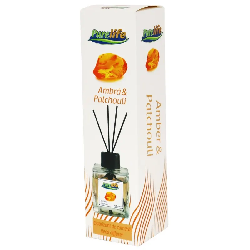 Purelife Odorizant cu Betisoare Ambra 120 ml