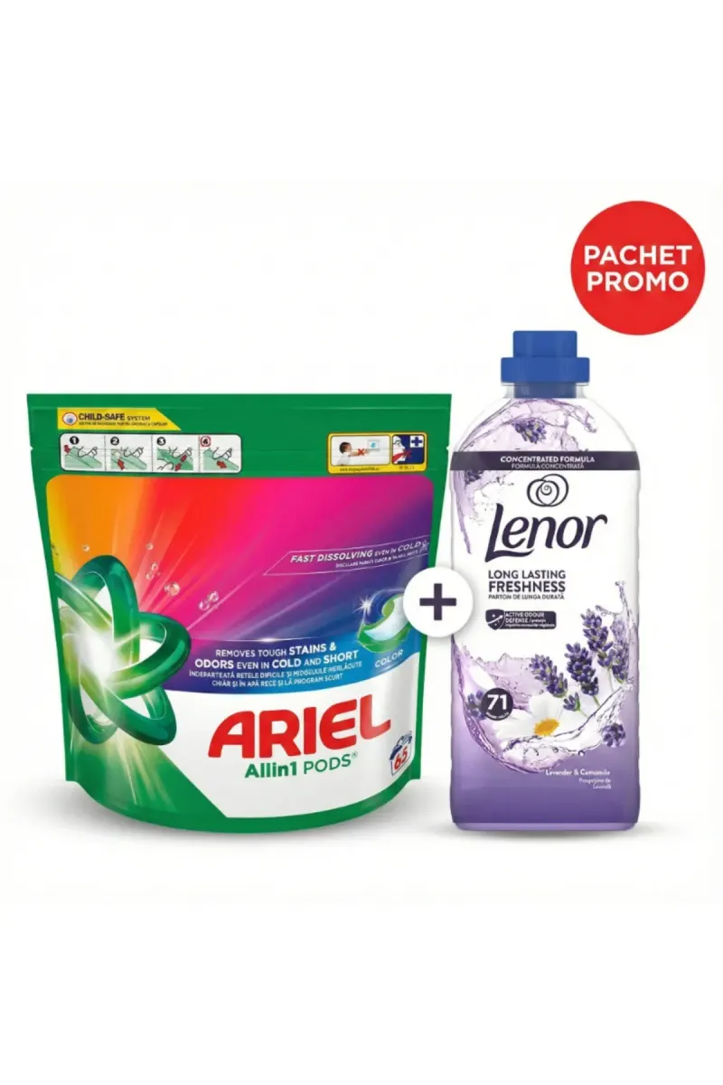 Family Saver Pack: All in 1 PODS Color (65) & Lenor Lavender (71)