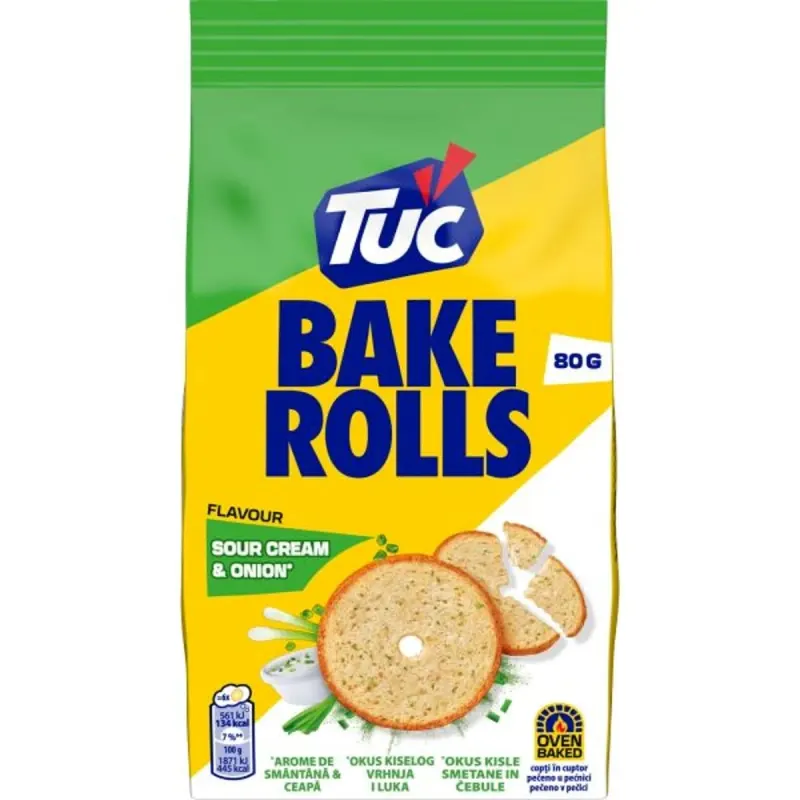 TUC Bake Rolls Smantana si Ceapa 80 g