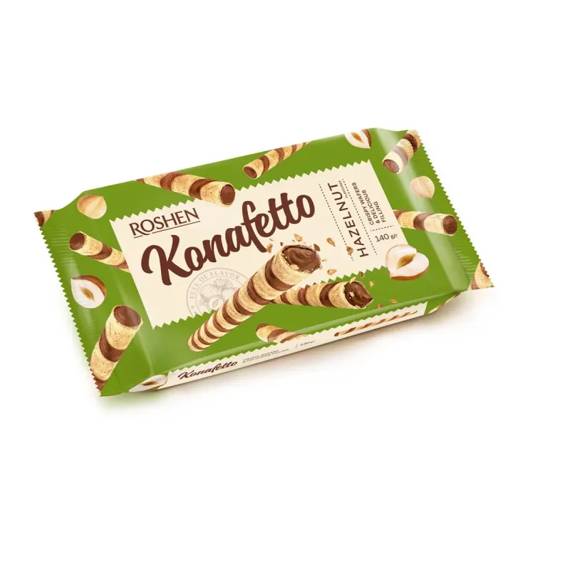 ROSHEN KONAFETTO Napolitana cu Crema de Alune 140 g