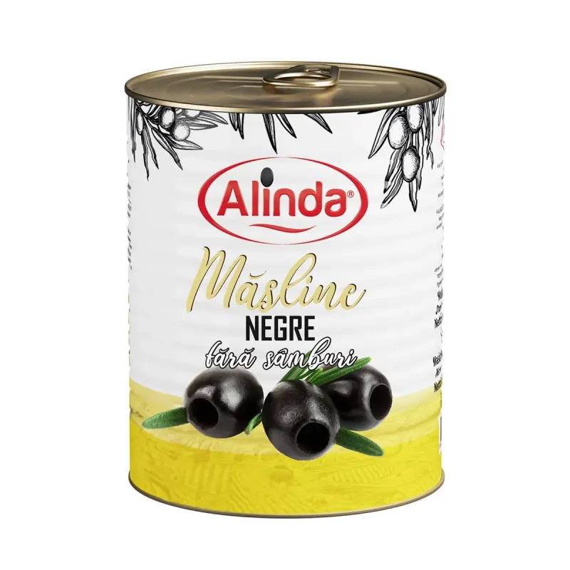 Alinda Masline Negre fara Samburi 360 g