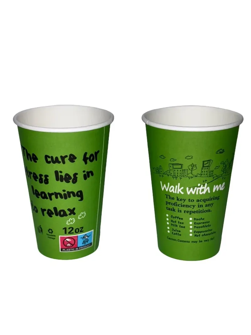 HELLENIC 50 Pahare Carton Verde 350 ml