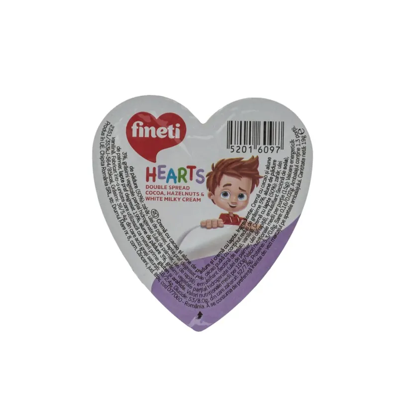 fineti Crema Bicolor Cacao si Alune de Padure cu Biscuiti 24 x 19 g