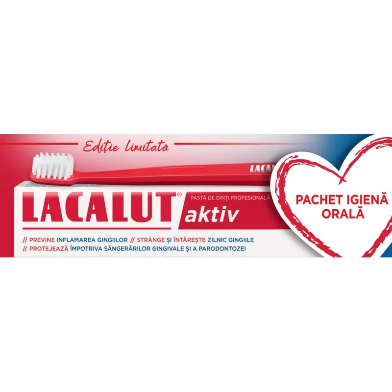 LACALUT Aktiv Pachet Periuta & Pasta de Dinti 75 ml