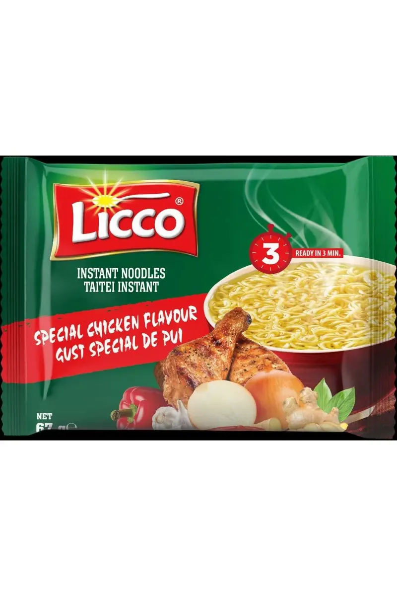 Licco Beef Flavored Instant Noodles - 10-Pack Advantage Package (10 x 64 gr)