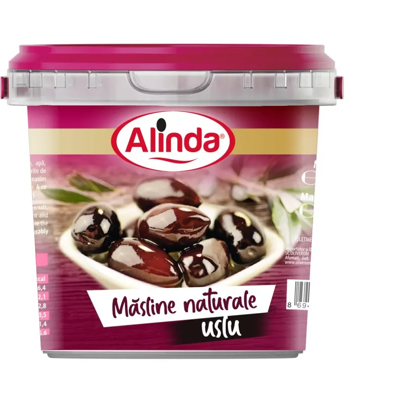 Alinda Masline Naturale Uslu in Saramura Calibrul 280 - 320 350 g
