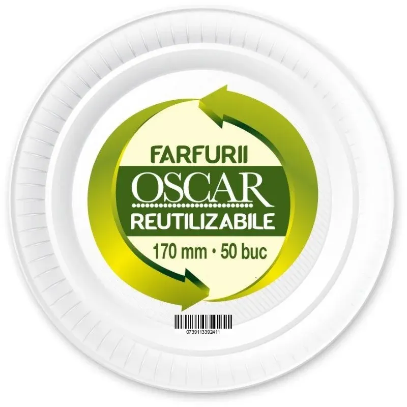 OSCAR 50 Farfurii Reutilizabile 17 cm