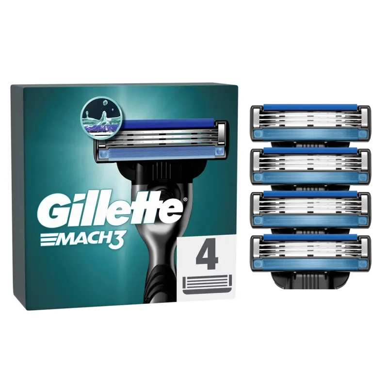Gillette Mach 3 Rezerve Aparat de Ras 4 bucati