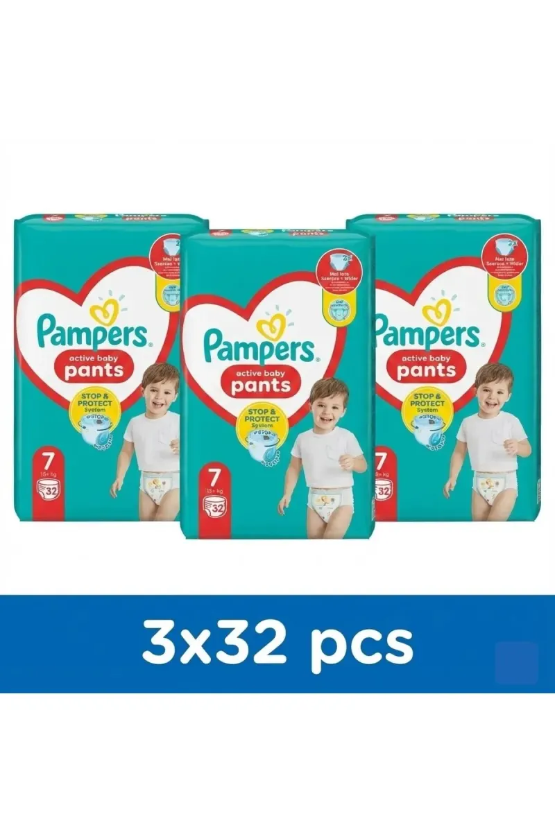 Set of 3 DIAPER PANTS NO.7 17KG+ 32PCS