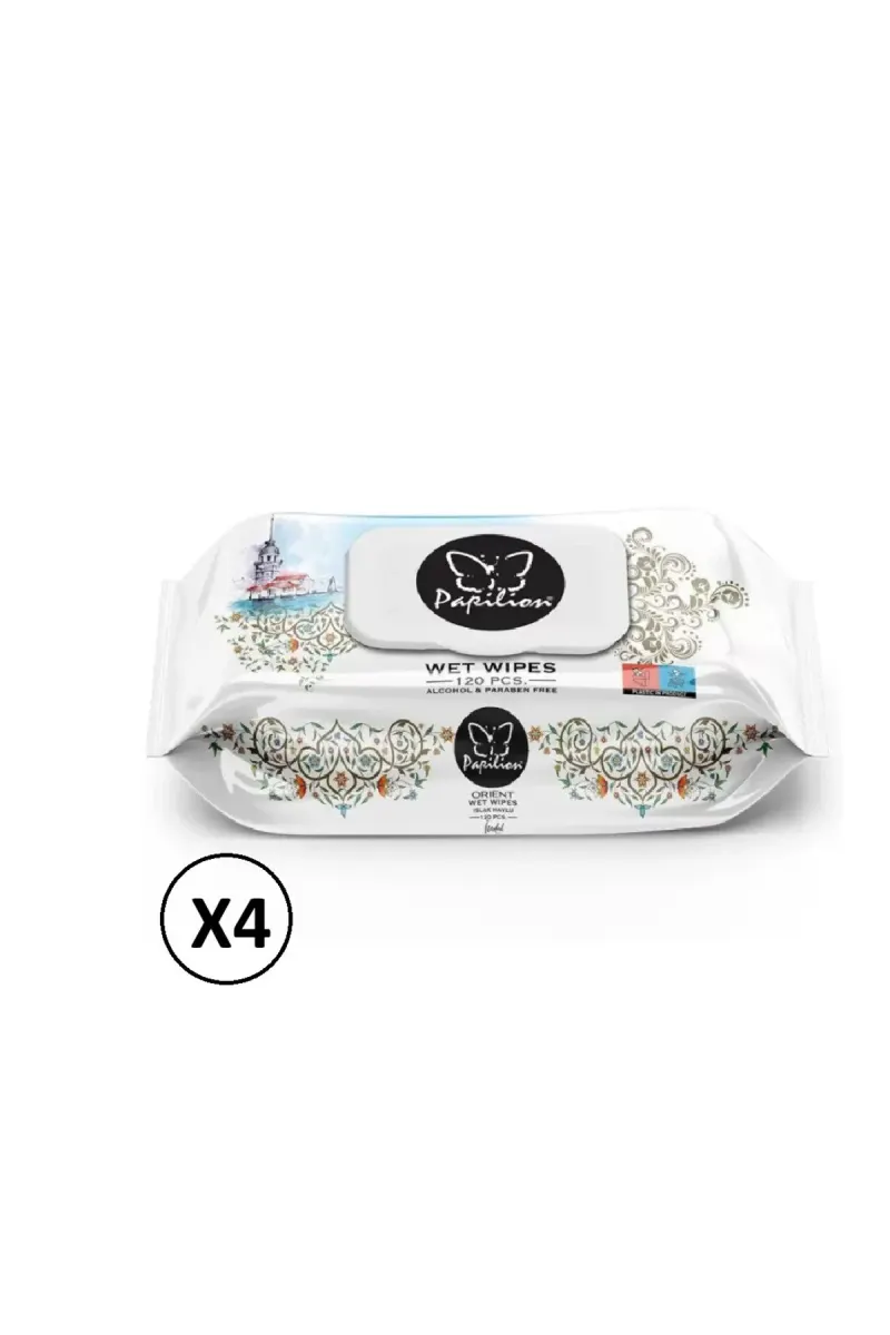Pack of 4 X Wet Wipes 120pcs Orient