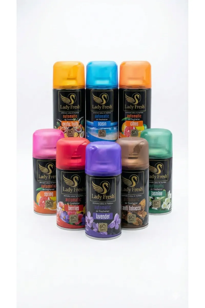 Automatic Room Fragrance Spray Refill 250ml x 8 pieces - Compatible with all machines