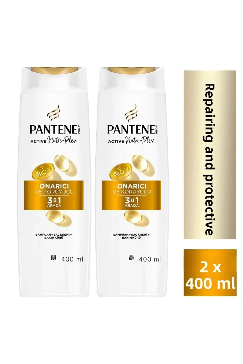 Repairing & Protective 3 in 1 Shampoo 400ml Damaged Hair X 2 Pieces