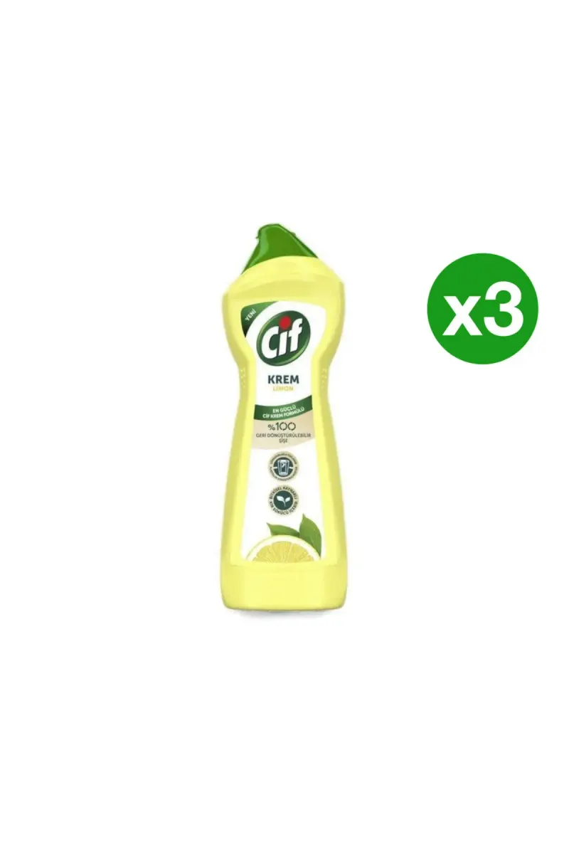 Cream Surface Cleaner 750 ml Lemon Scented x 3