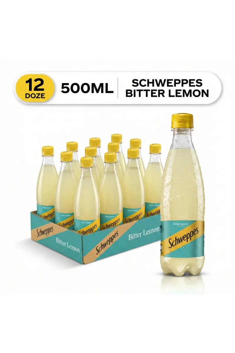 Schweppe's BITTER LEMON, 500 ML x 12 PIECES, PET