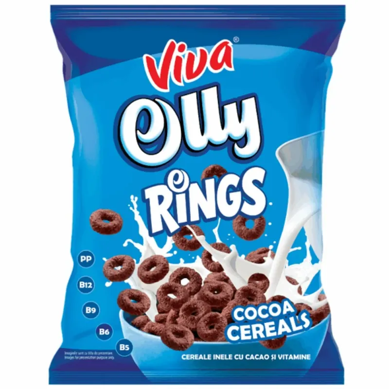 Viva Olly Rings Inele Cereale Cacao si Vitamine 250 g