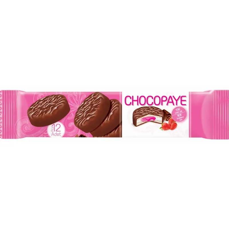 CHOCO PAYE Biscuiti cu Cacao si Jeleu de Capsuni 216 g