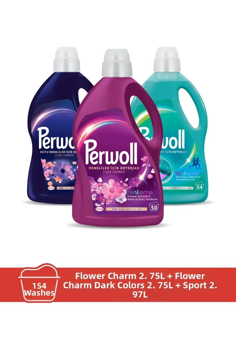 Light Colors (2.97L 108 Washes) Flower Charm Dark Colors (2.75L 50 Washes) Set of 3