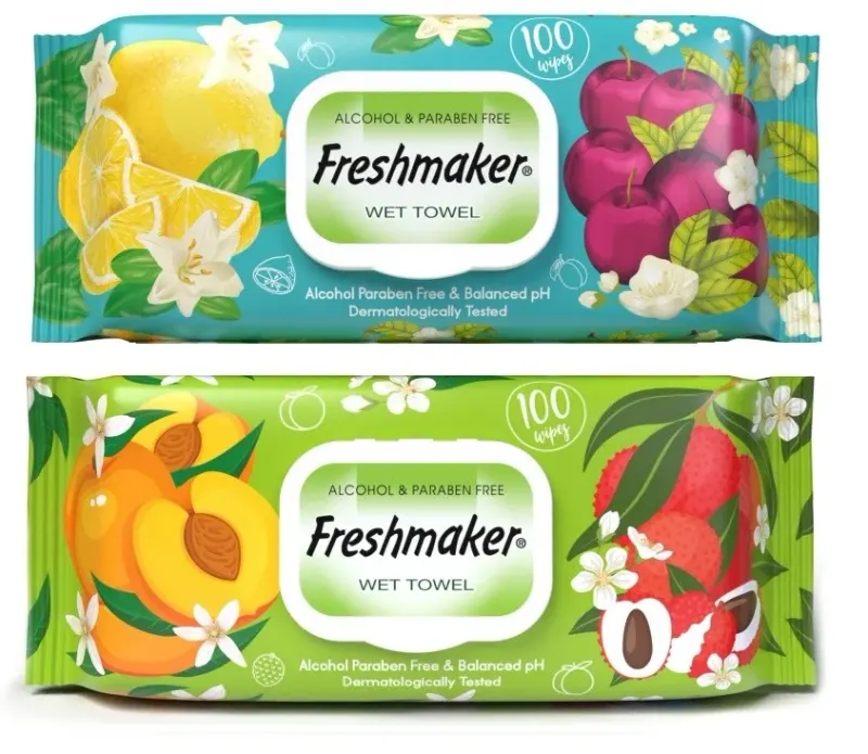 FRESHMAKER Servetele Umede Parfum Fructe 100 bucati