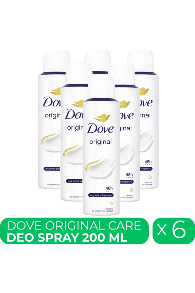 Original Care, deodorant spray femei, 6 buc x 200 ml