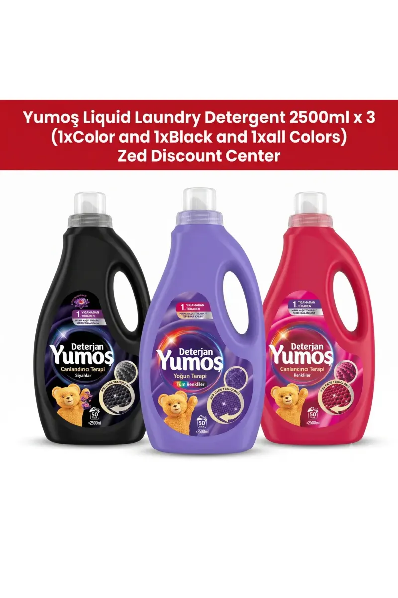 Liquid Laundry Detergent 2500ml x 3 (1xColor and 1xBlack and 1xall Colors)