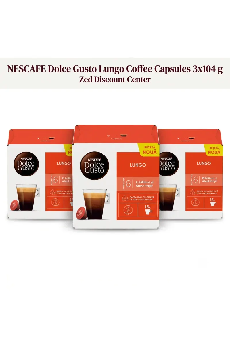 NESCAFE Dolce Gusto Lungo Coffee Capsules 3x104 g