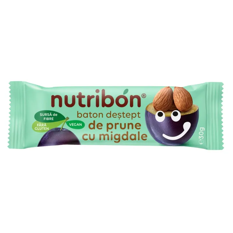 nutribon Baton Prune cu Migdale 30 g