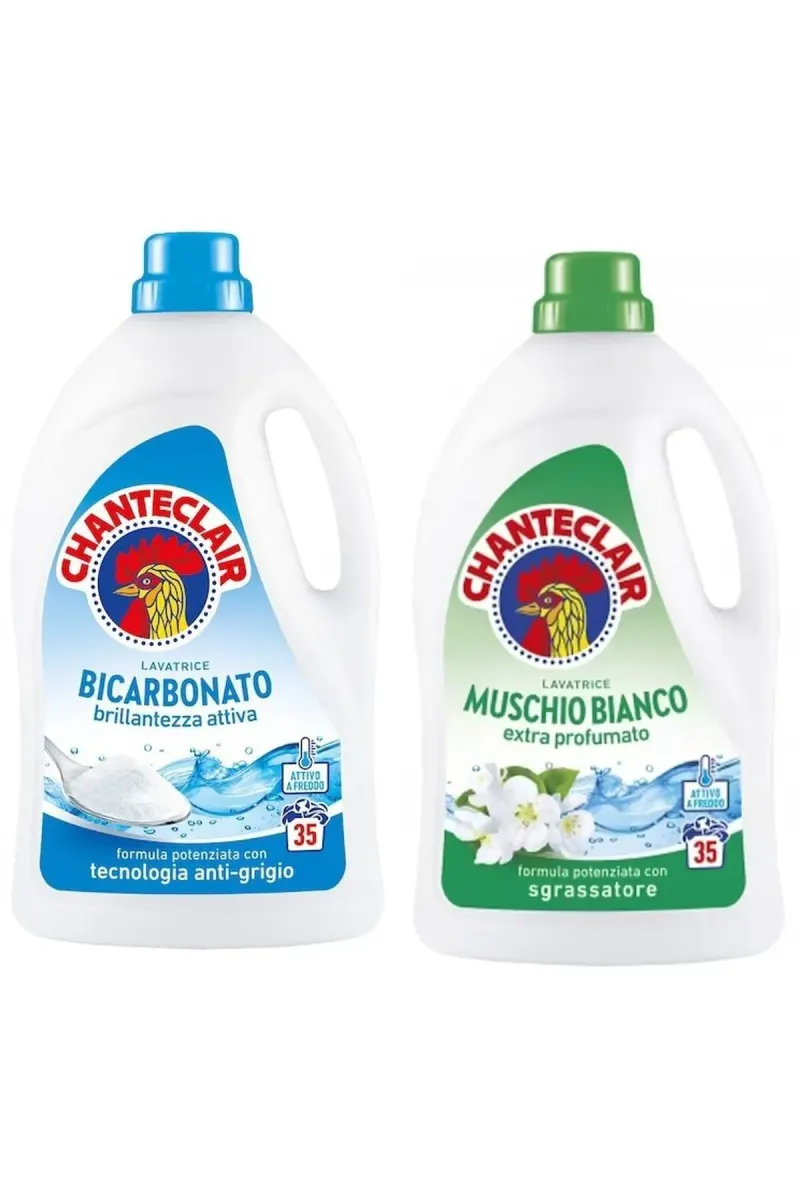 Set 2 Chanteclair Mixed: 1x Bicarbonate laundry detergent, , 1575ml, 35 washes, 1x White Musk laundry detergent, ,