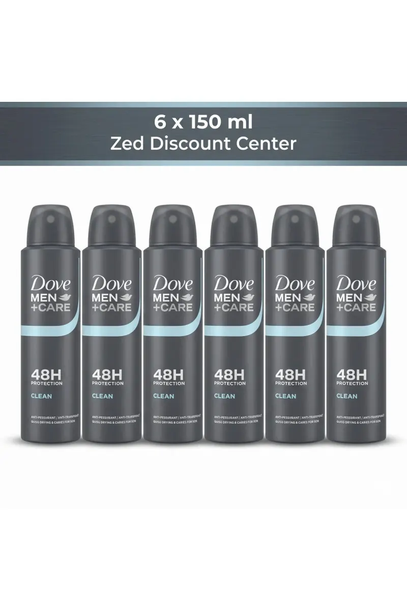 Men Care 48H - Clean - Deodorant Spray 150 ML x6