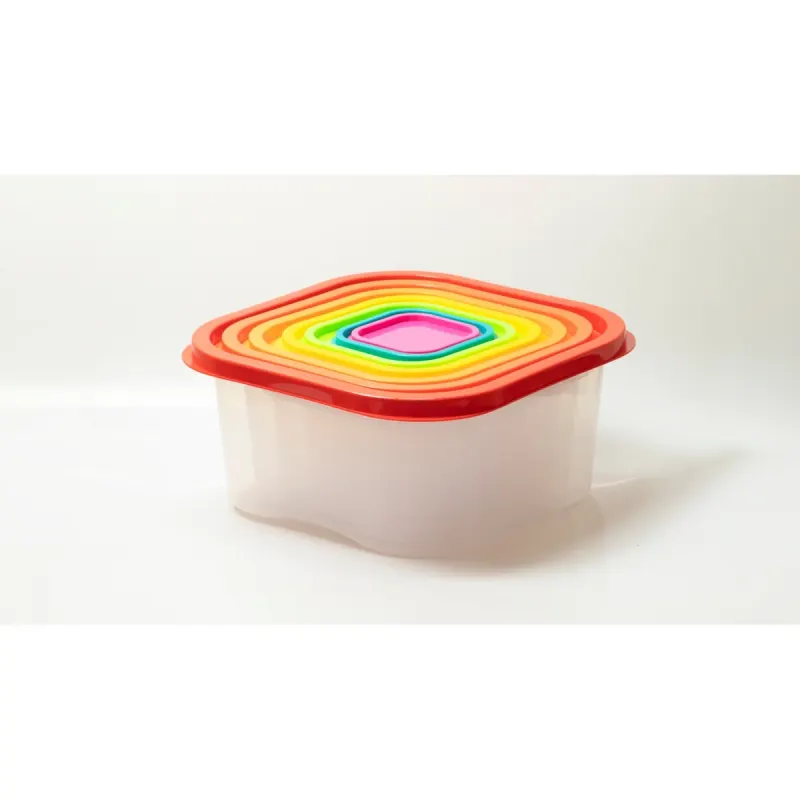 sterk PLAST Set Cutii Alimente Curcubeu 7 bucati