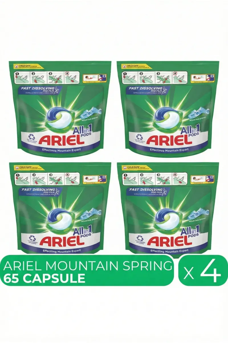 All in One PODS capsule laundry detergent, 65 x 4 (260) washes