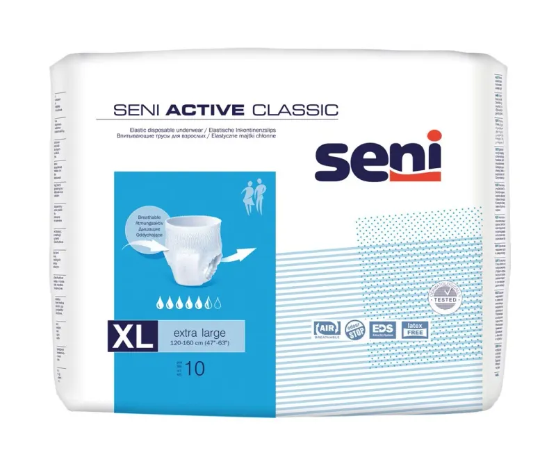 SENI Active Classic Extra Large Scutece Chilot pentru Adulti 10 bucati