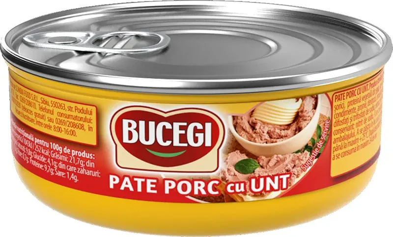 BUCEGI Pate Porc cu Unt 6 x 120g