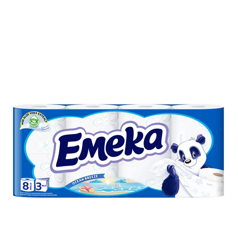 Emeka Set 8 Role Hartie Igienica Aloe Vera Ocean Breeze