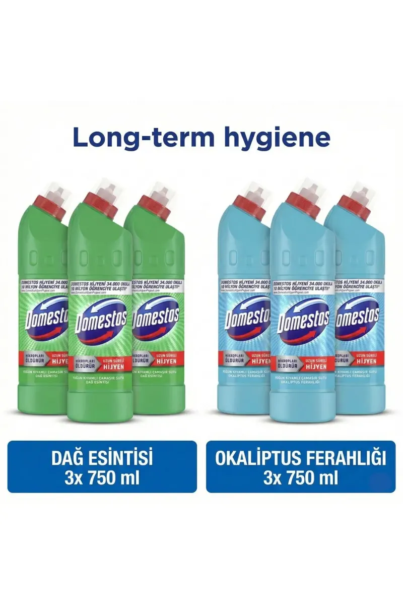 Bleach Mountain Breeze 750 ml X3 + Bleach Eucalyptus Freshness 750 ml X3