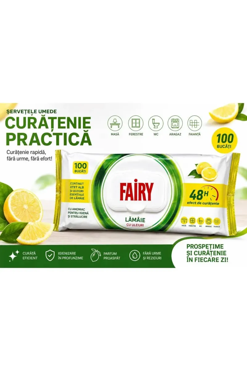LEMON WET WIPES 100 PCS
