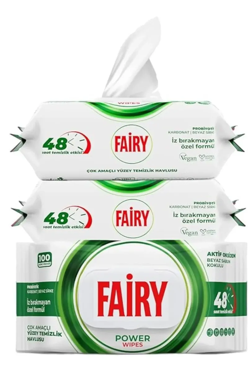 Surface Cleaning Wipes POWER WIPES 3 x 100-pack