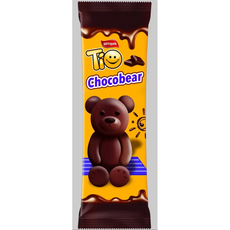 TiO Chocobear Prajitura Ursulet cu Glazura de Ciocolata 24 x 45 g