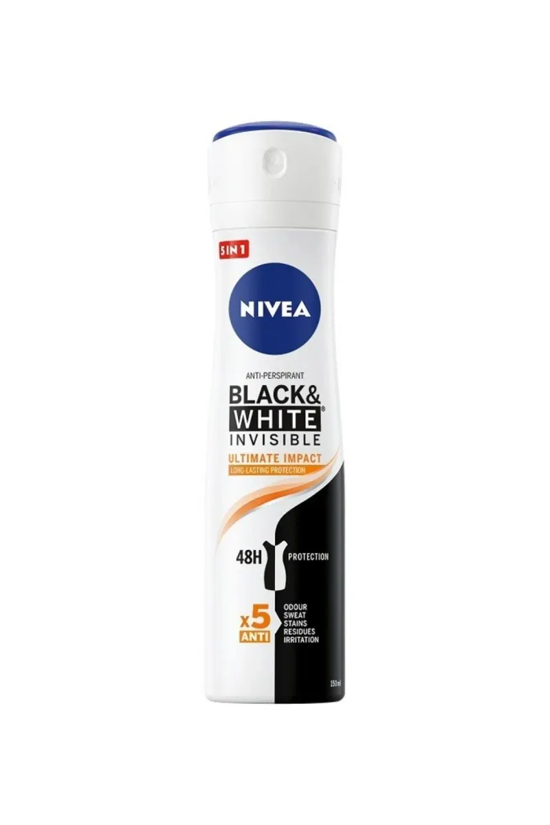Set 3 x Deodorant Spray Invisible Black & White Ultimate Impact Deo 150ml